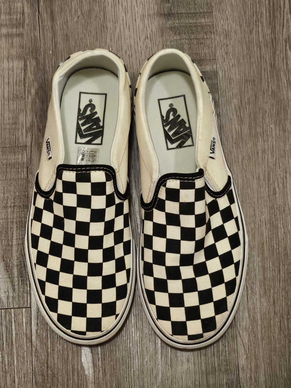 Vans Checkerboard Slip-On Sneakers Black & White